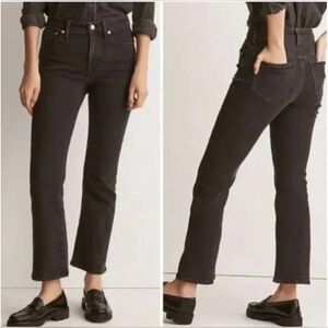 Madewell black mid rise kick out jeans